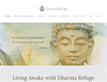 Tablet Screenshot of dharmarefuge.com